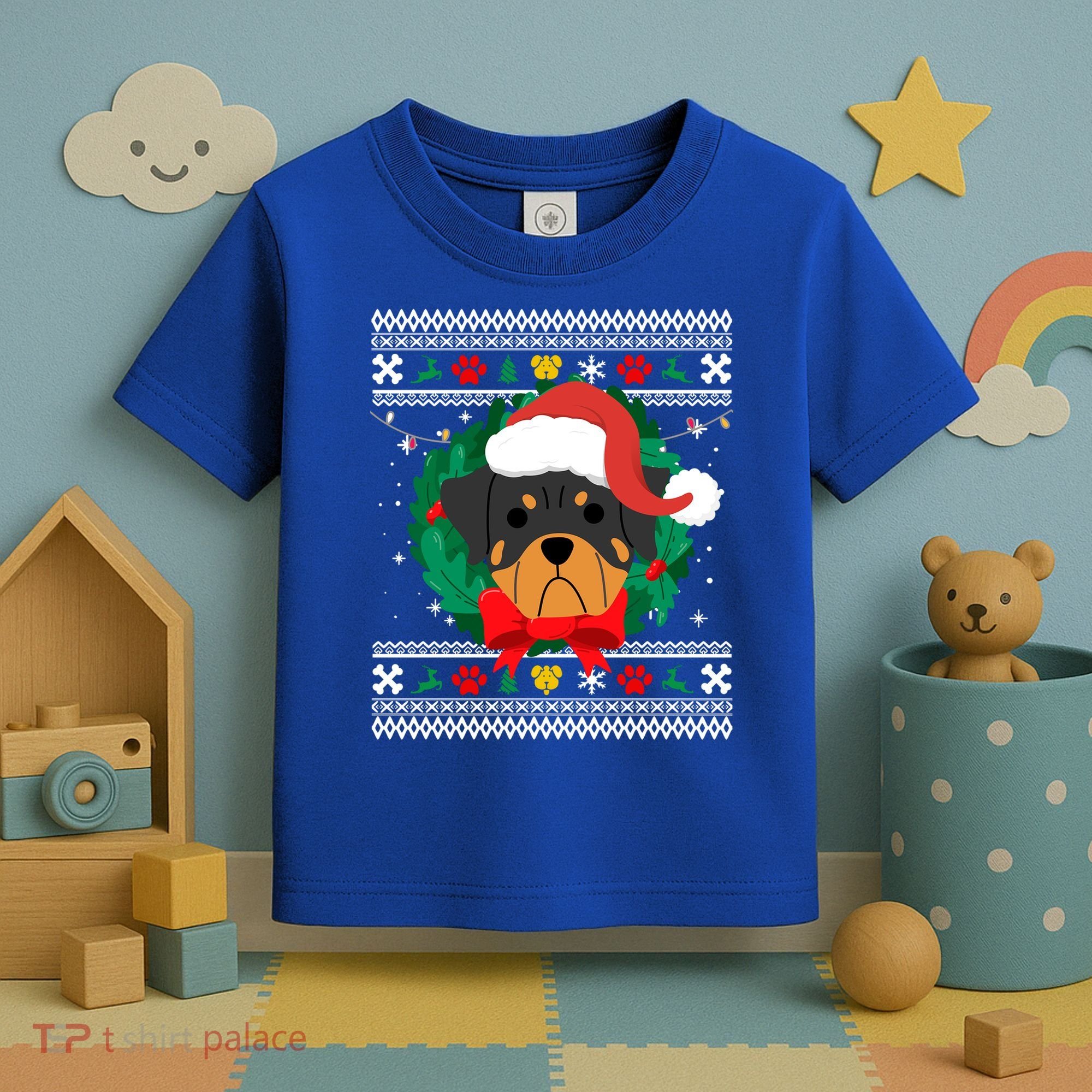 Rottweiler Ugly Christmas Sweater Rottie Great Gift Toddler T-Shirt