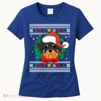 Rottweiler Ugly Christmas Sweater Rottie Great Gift Women's T-Shirt thumb 0