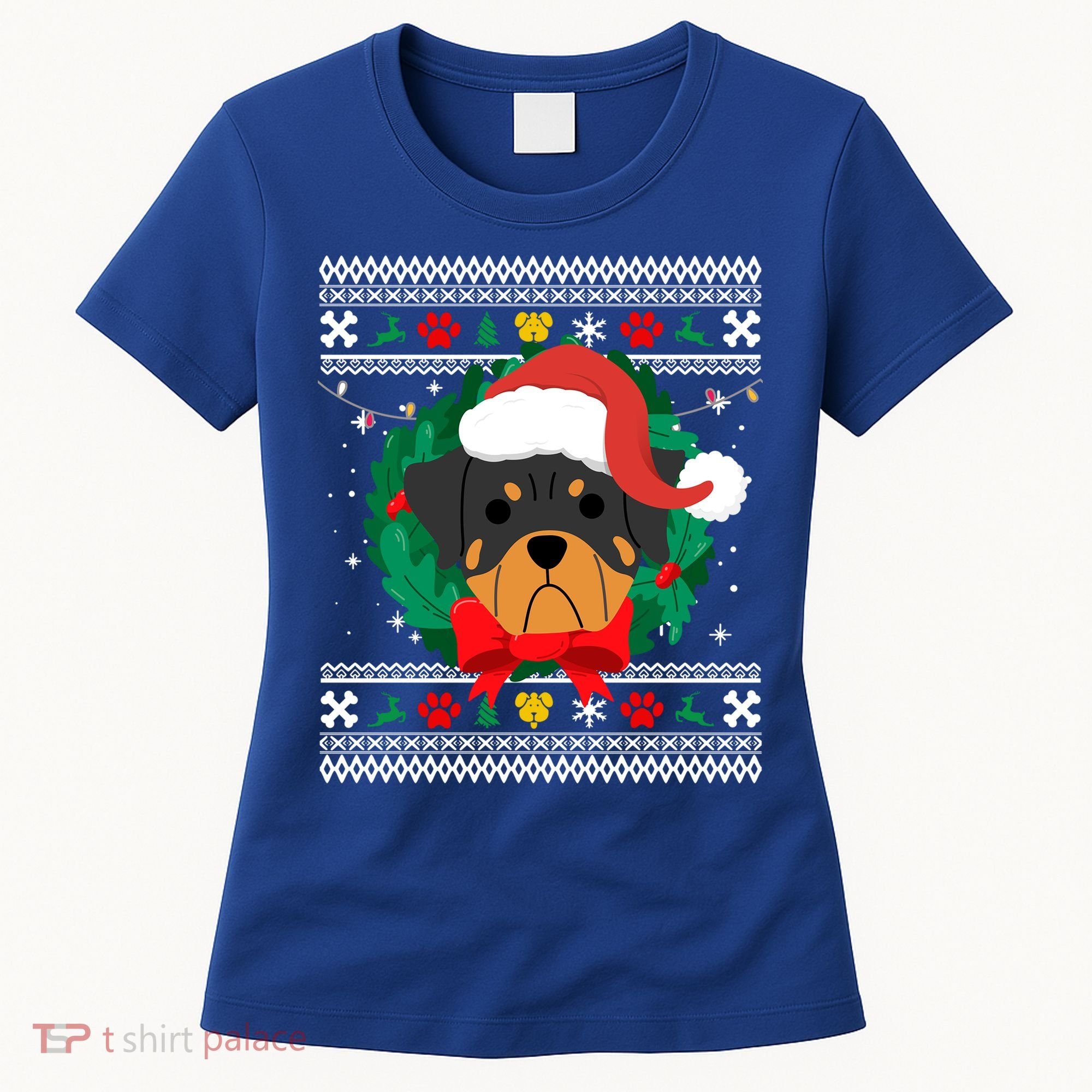 Rottweiler Ugly Christmas Sweater Rottie Great Gift Women's T-Shirt