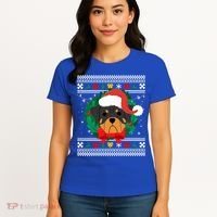Rottweiler Ugly Christmas Sweater Rottie Great Gift Women's T-Shirt thumb 4