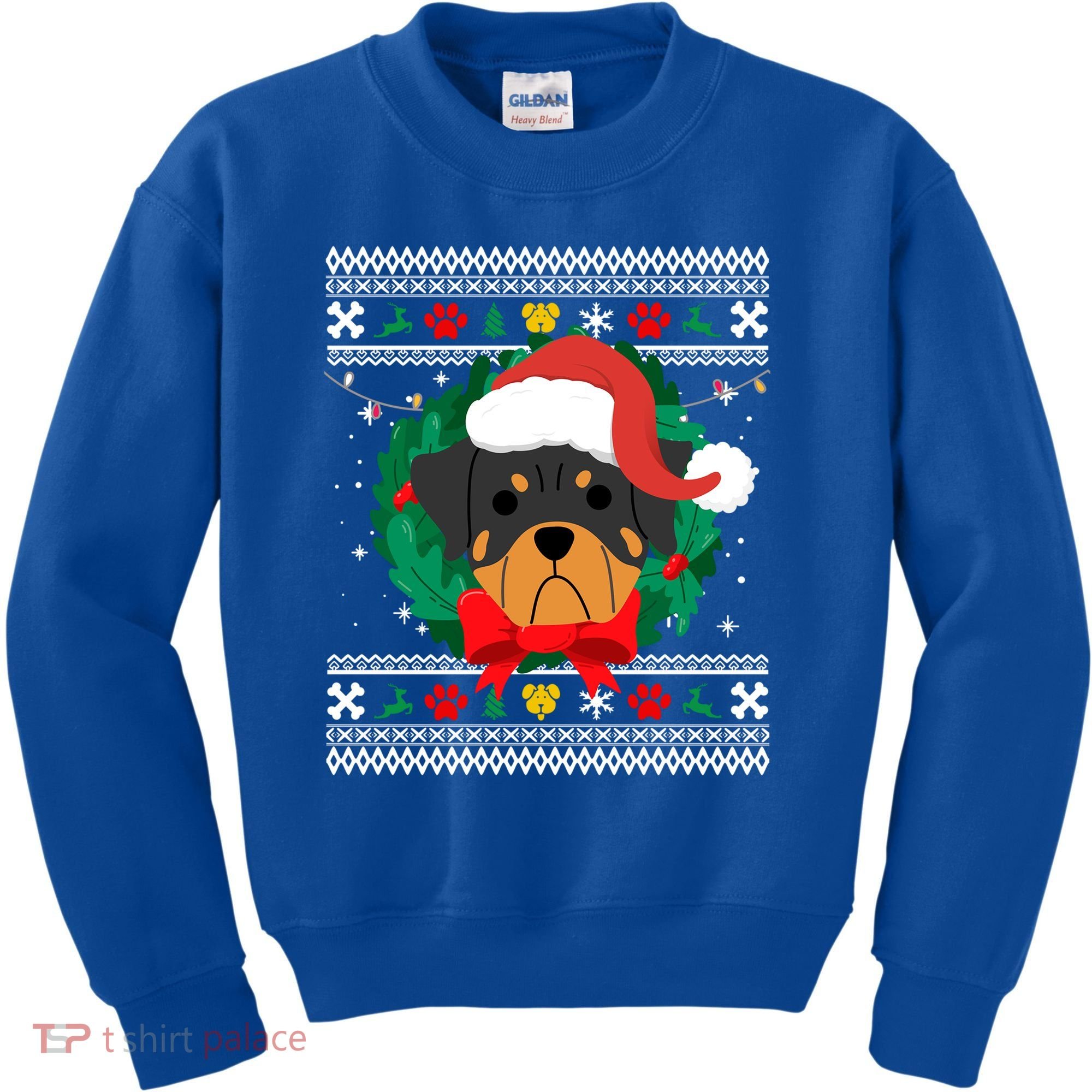 Rottweiler Ugly Christmas Sweater Rottie Great Gift Kids Sweatshirt