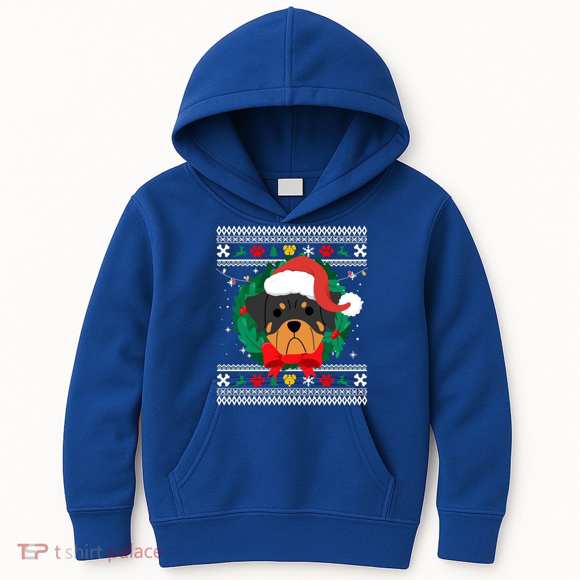 Rottweiler Ugly Christmas Sweater Rottie Great Gift Kids Hoodie