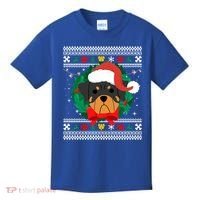 Rottweiler Ugly Christmas Sweater Rottie Great Gift Kids T-Shirt thumb 0