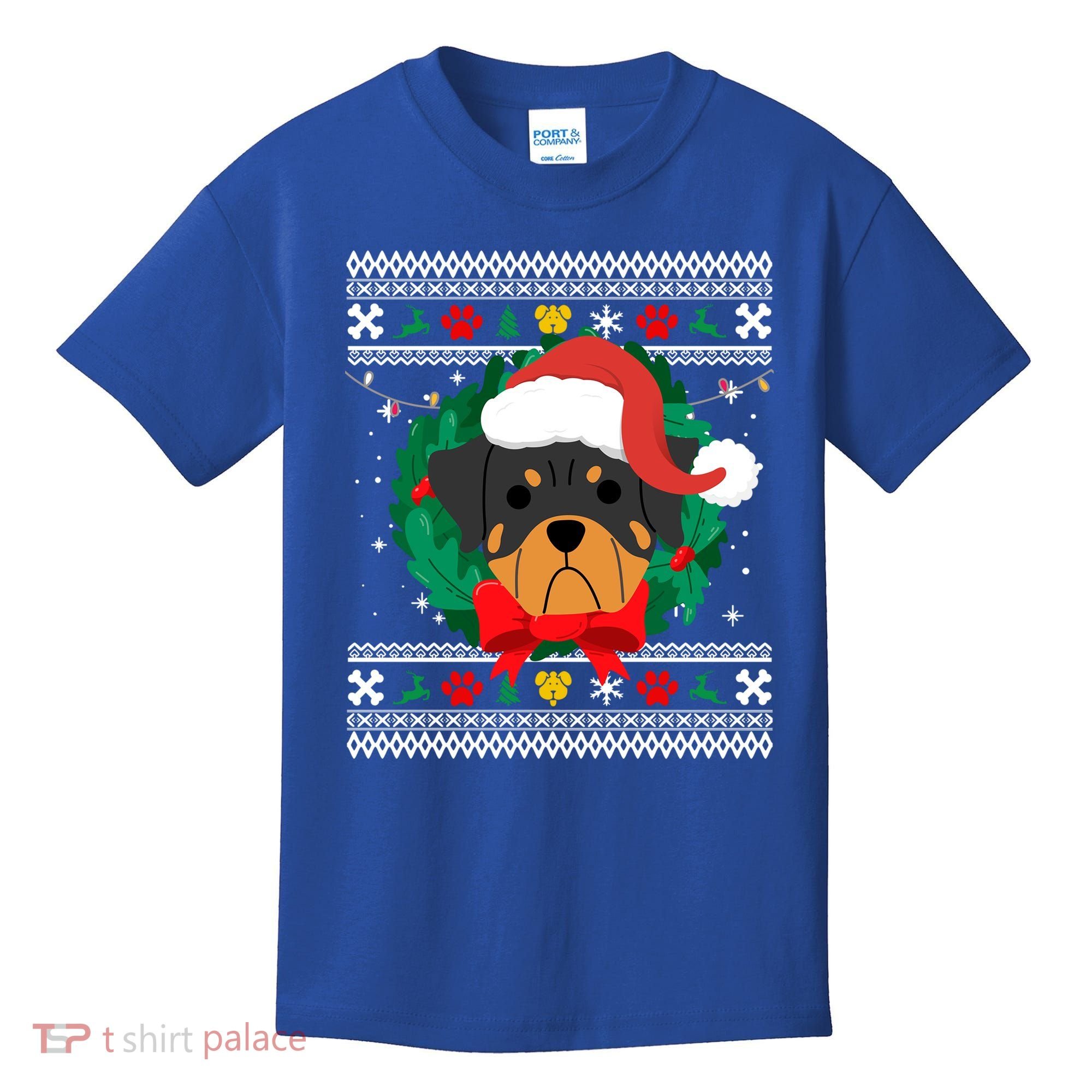 Rottweiler Ugly Christmas Sweater Rottie Great Gift Kids T-Shirt