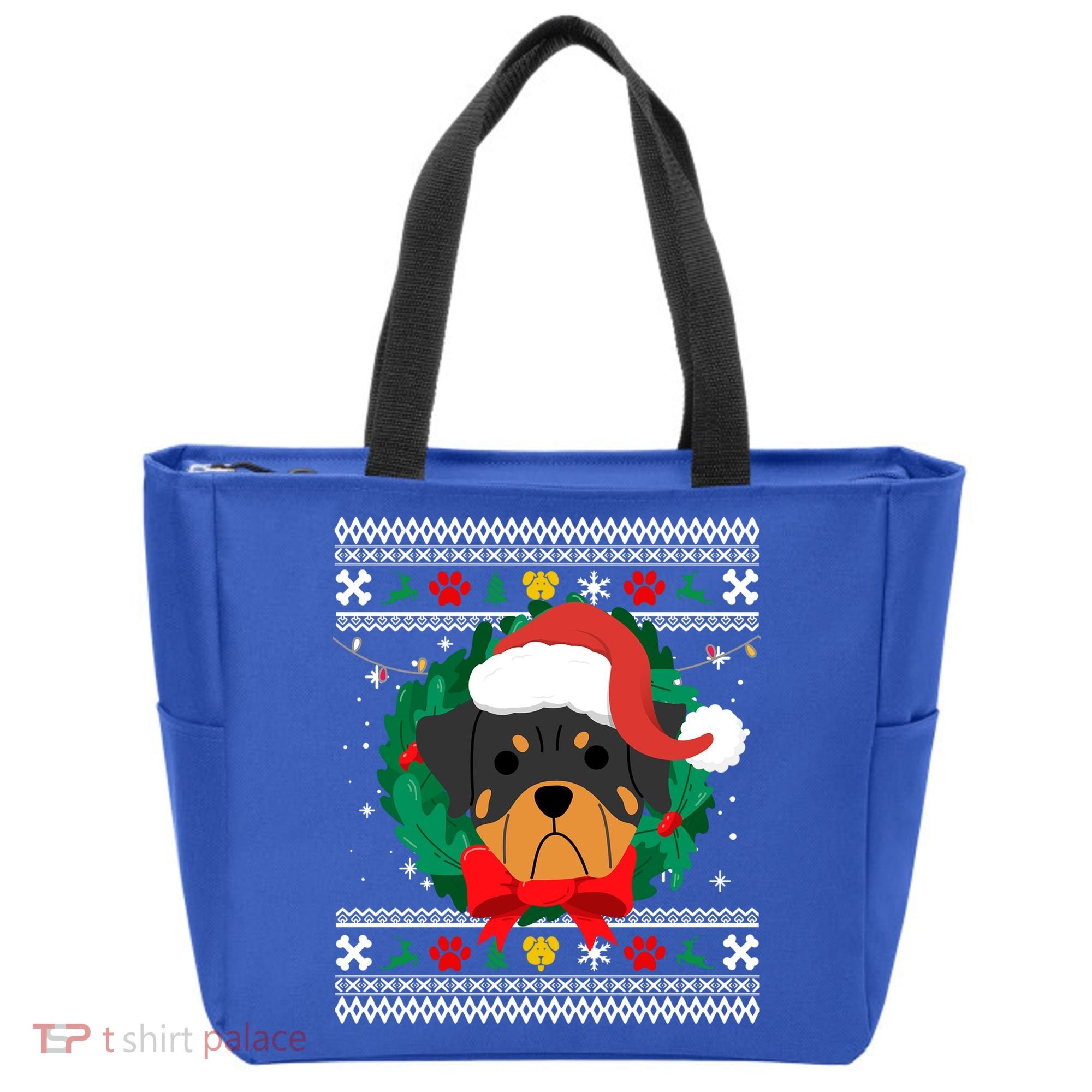 Rottweiler Ugly Christmas Sweater Rottie Great Gift Tote Bag