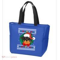 Rottweiler Ugly Christmas Sweater Rottie Great Gift Tote Bag thumb 3