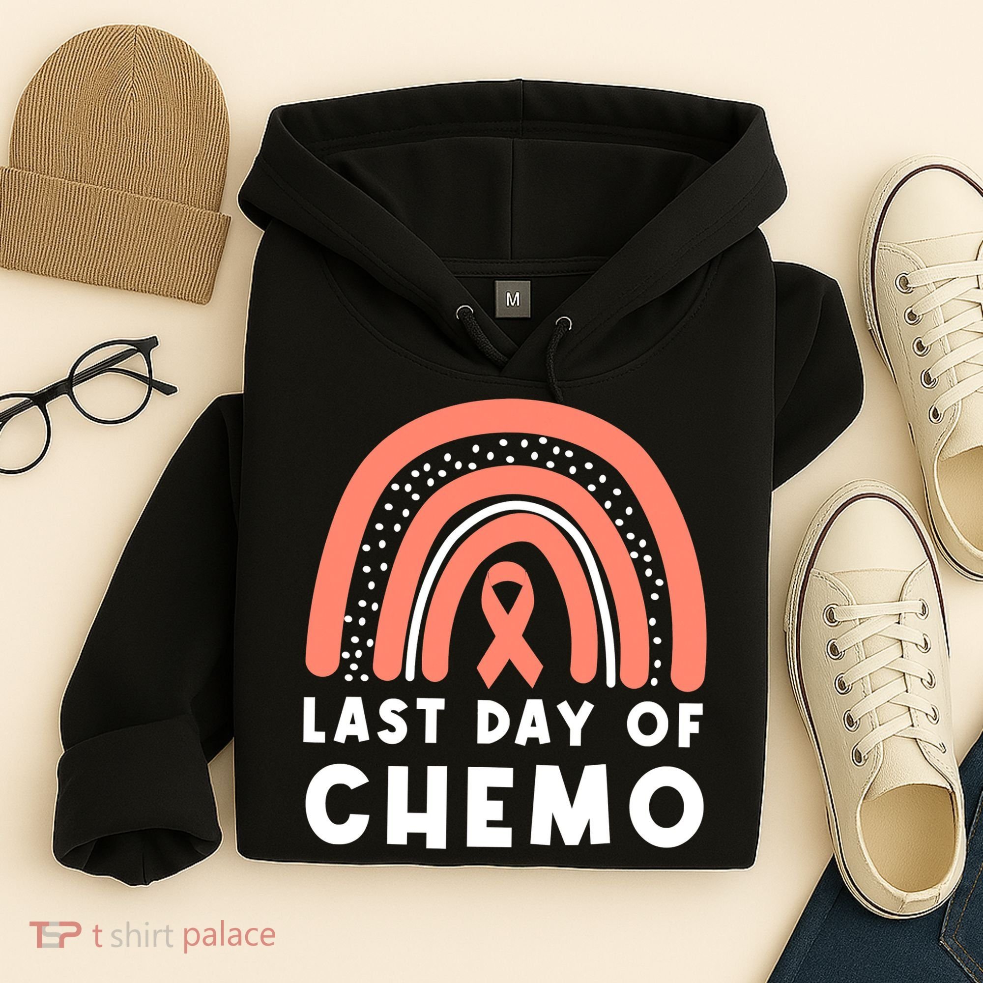 Rainbow Uterine Cancer Awareness Survivor Hoodie