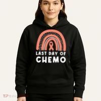 Rainbow Uterine Cancer Awareness Survivor Hoodie thumb 5