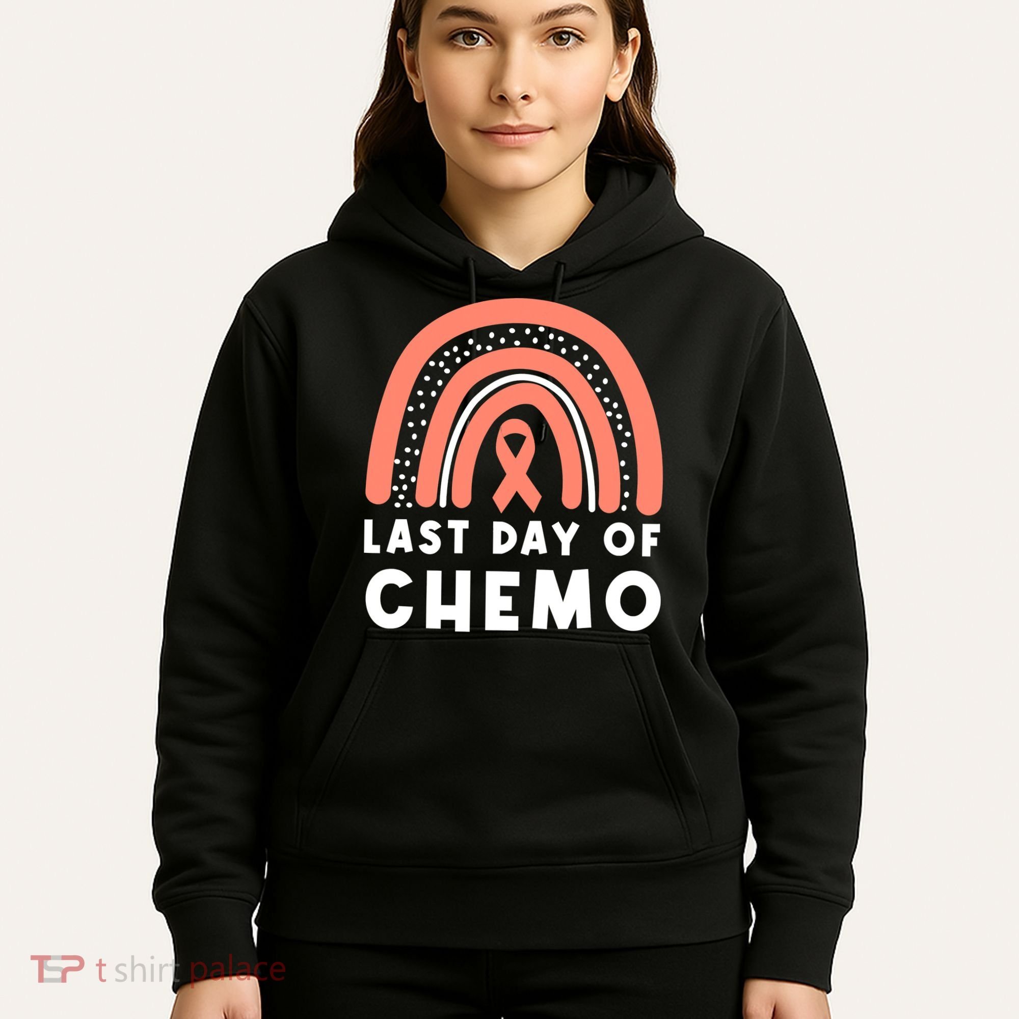 Rainbow Uterine Cancer Awareness Survivor Hoodie