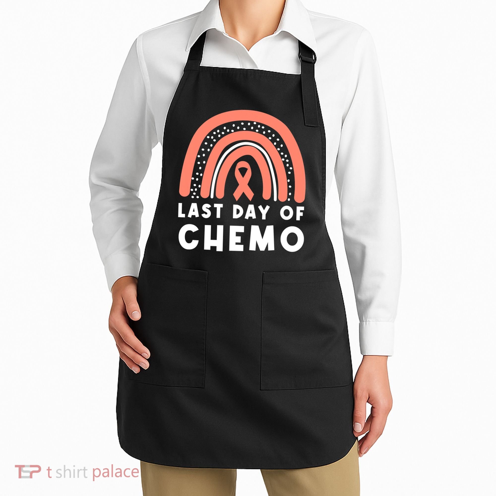 Rainbow Uterine Cancer Awareness Survivor Apron