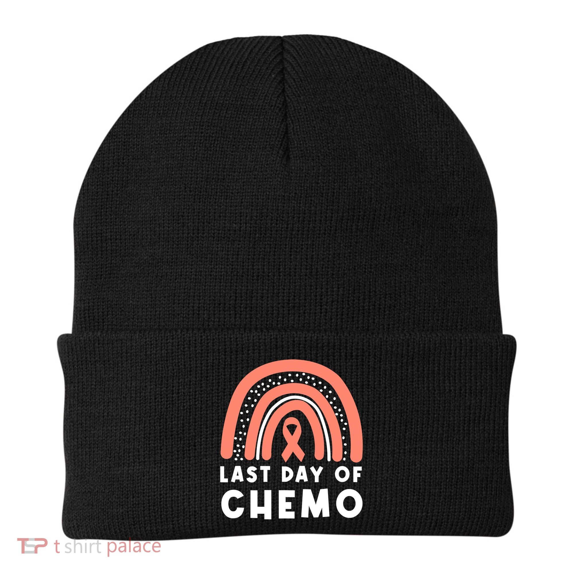Rainbow Uterine Cancer Awareness Survivor Beanie