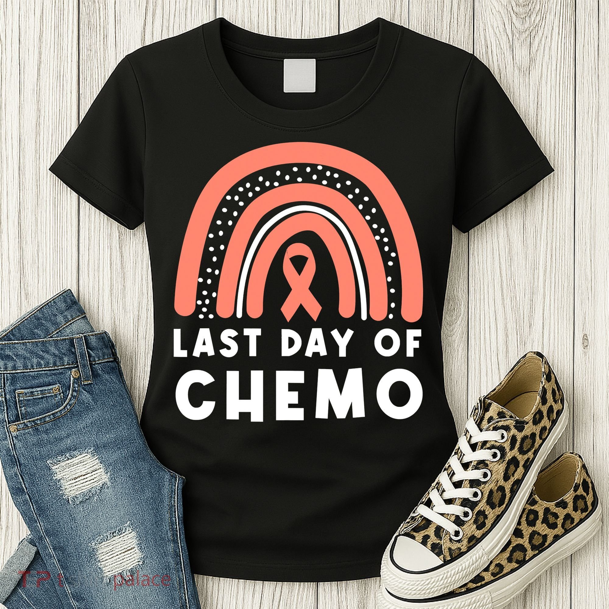 Rainbow Uterine Cancer Awareness Survivor Women's T-Shirt