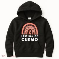 Rainbow Uterine Cancer Awareness Survivor Kids Hoodie thumb 0
