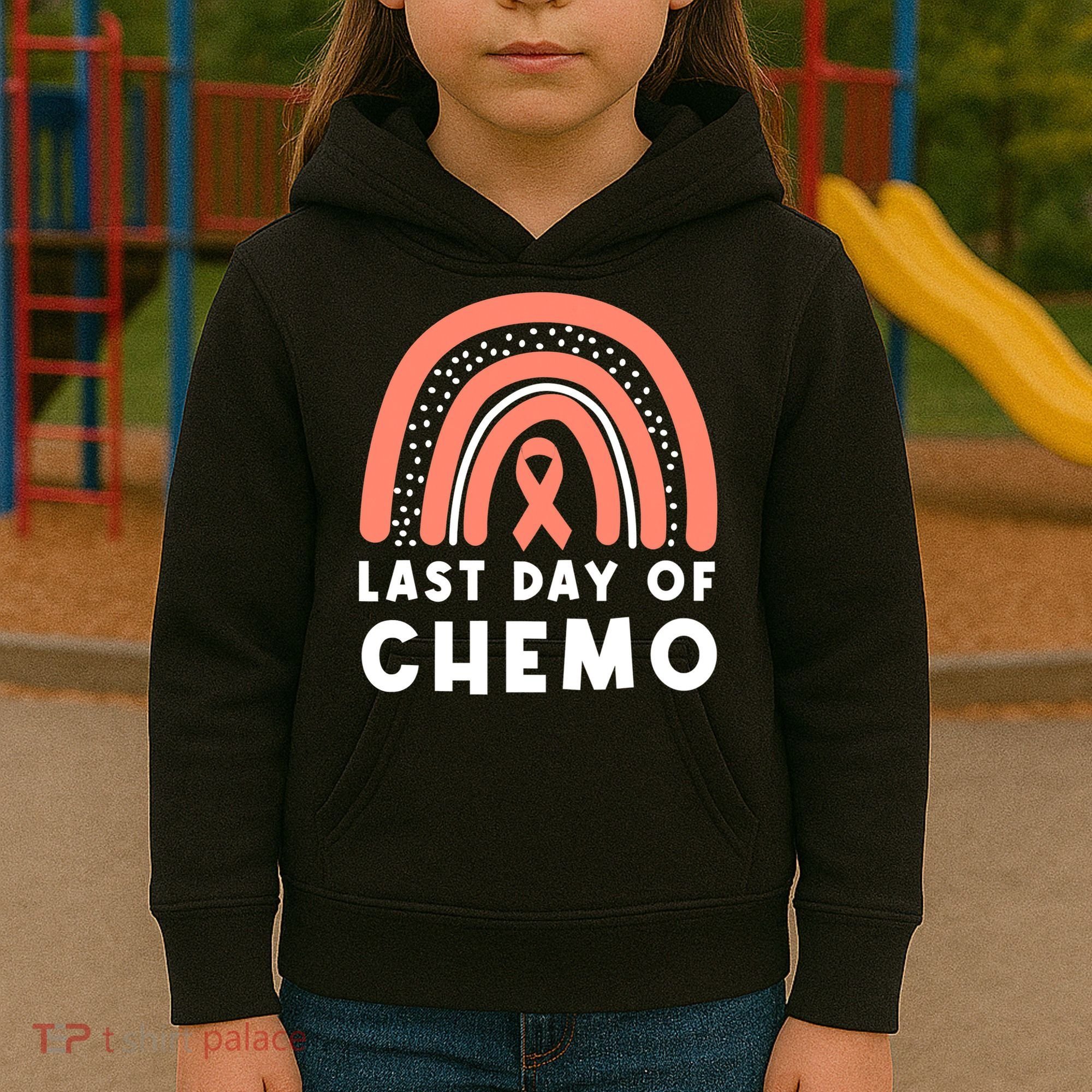 Rainbow Uterine Cancer Awareness Survivor Kids Hoodie