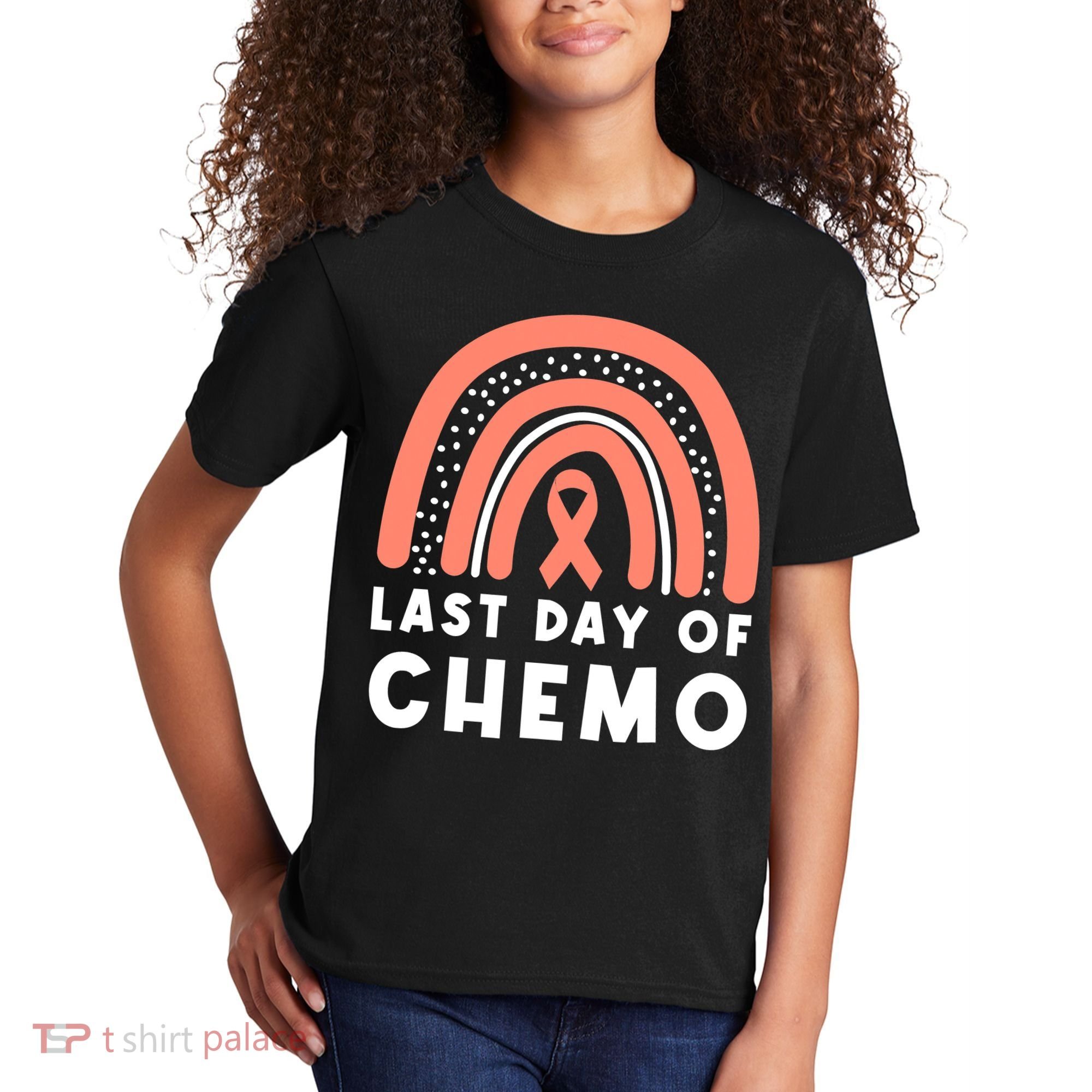 Rainbow Uterine Cancer Awareness Survivor Kids T-Shirt