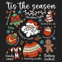 Retro Ugly Christmas Doodles Funny Women's Sweatshirt thumb 2