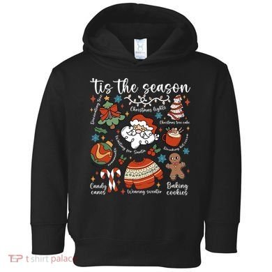 Retro Ugly Christmas Doodles Funny Toddler Hoodie