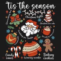 Retro Ugly Christmas Doodles Funny Toddler Hoodie thumb 2