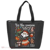 Retro Ugly Christmas Doodles Funny Tote Bag thumb 0
