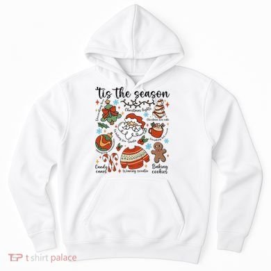 Retro Ugly Christmas Doodles Funny Hoodie