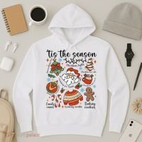Retro Ugly Christmas Doodles Funny Hoodie thumb 3
