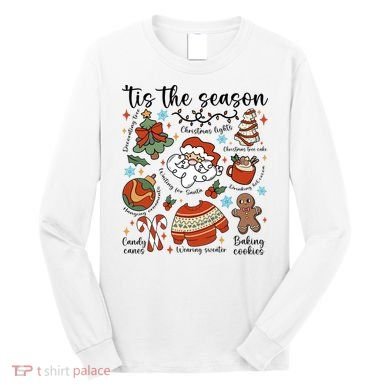 Retro Ugly Christmas Doodles Funny Long Sleeve Shirt