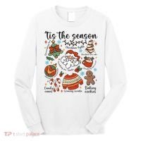 Retro Ugly Christmas Doodles Funny Long Sleeve Shirt thumb 0