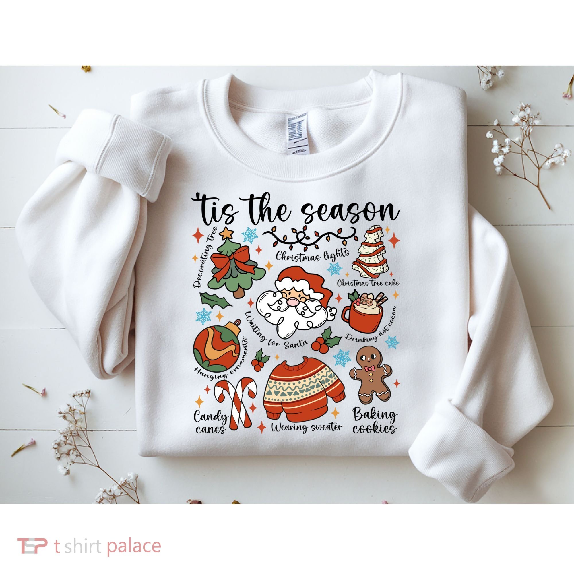 Retro Ugly Christmas Doodles Funny Sweatshirt