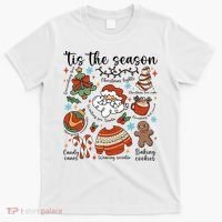 Retro Ugly Christmas Doodles Funny T-Shirt thumb 0