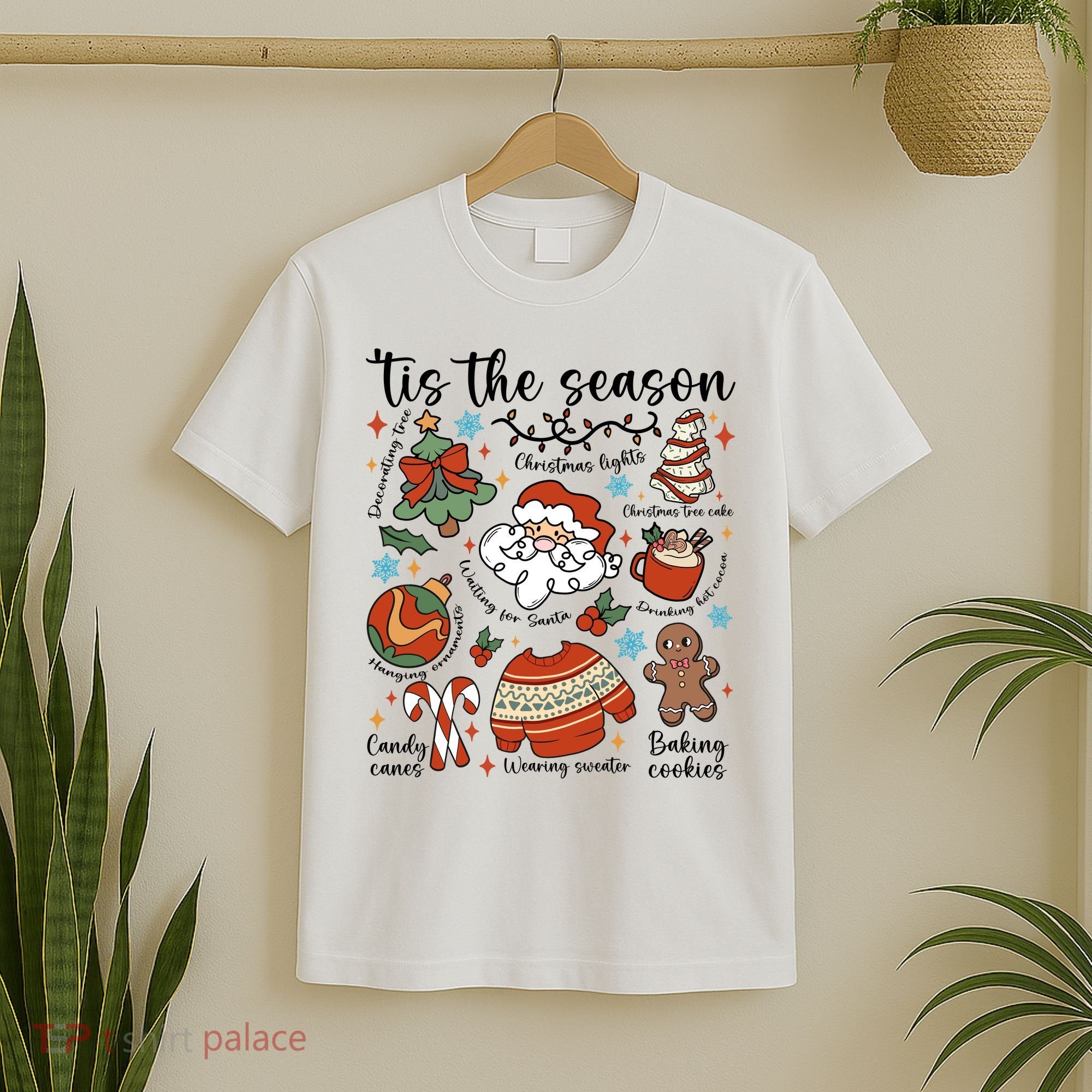 Retro Ugly Christmas Doodles Funny T-Shirt