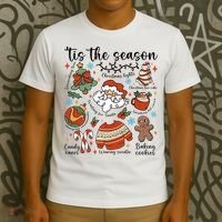 Retro Ugly Christmas Doodles Funny T-Shirt thumb 3