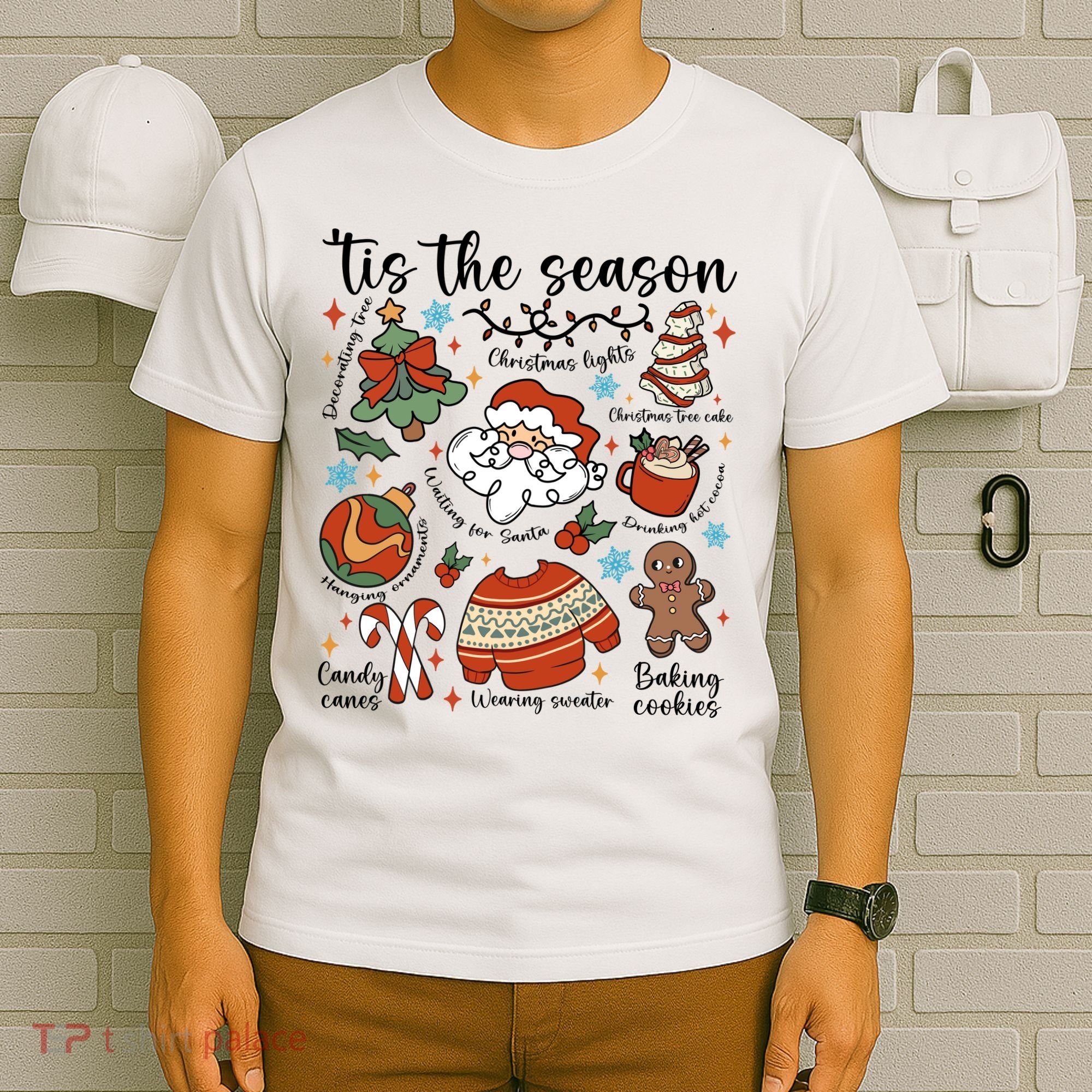Retro Ugly Christmas Doodles Funny T-Shirt