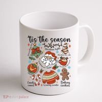 Retro Ugly Christmas Doodles Funny Coffee Mug thumb 1