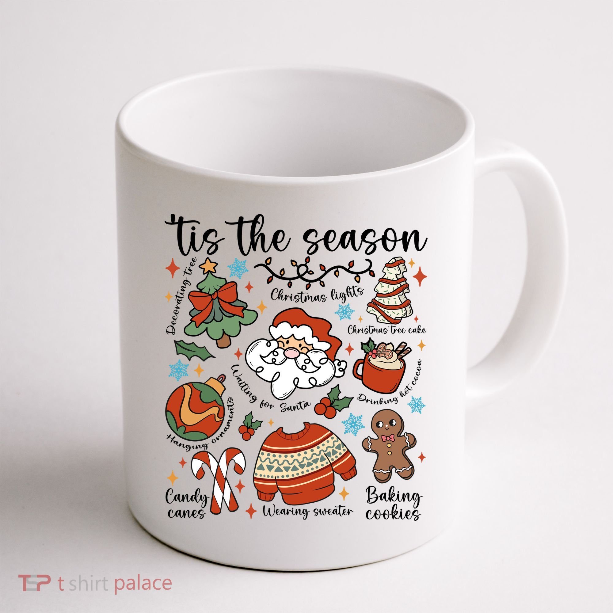 Retro Ugly Christmas Doodles Funny Coffee Mug