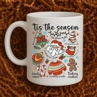 Retro Ugly Christmas Doodles Funny Coffee Mug thumb 2