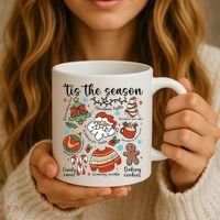 Retro Ugly Christmas Doodles Funny Coffee Mug thumb 3