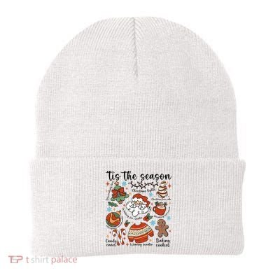 Retro Ugly Christmas Doodles Funny Beanie