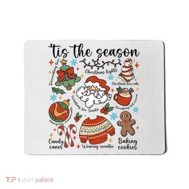 Retro Ugly Christmas Doodles Funny Mousepad