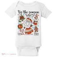 Retro Ugly Christmas Doodles Funny Baby Bodysuit thumb 0