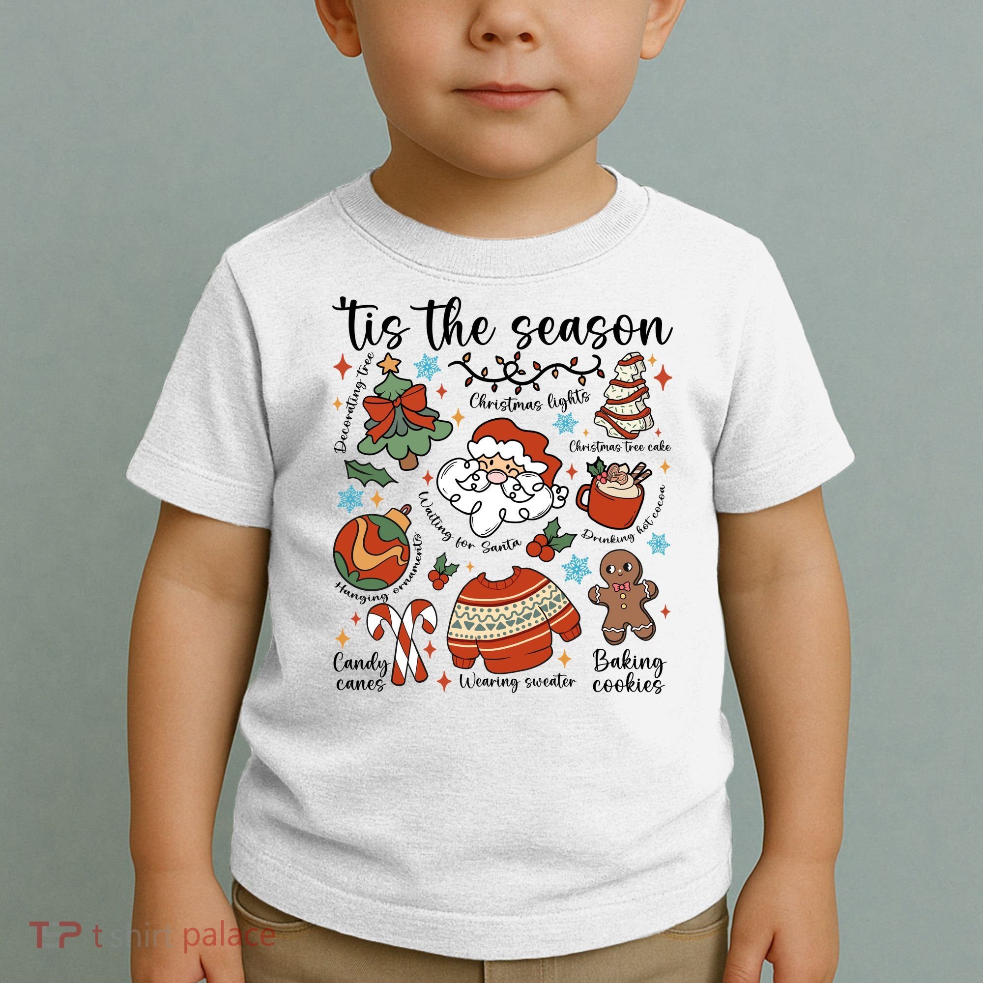 Retro Ugly Christmas Doodles Funny Toddler T-Shirt