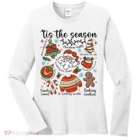 Retro Ugly Christmas Doodles Funny Women's Long Sleeve Shirt thumb 0