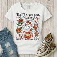 Retro Ugly Christmas Doodles Funny Women's T-Shirt thumb 3