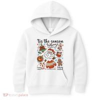 Retro Ugly Christmas Doodles Funny Kids Hoodie thumb 0
