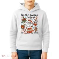 Retro Ugly Christmas Doodles Funny Kids Hoodie thumb 4