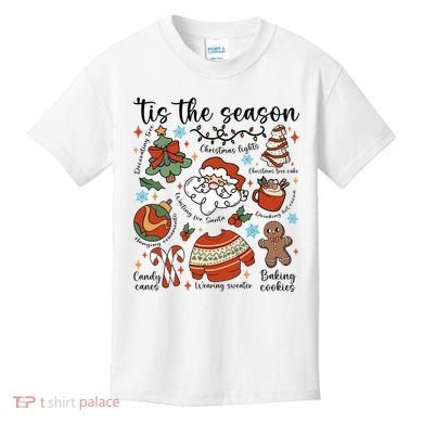Retro Ugly Christmas Doodles Funny Kids T-Shirt