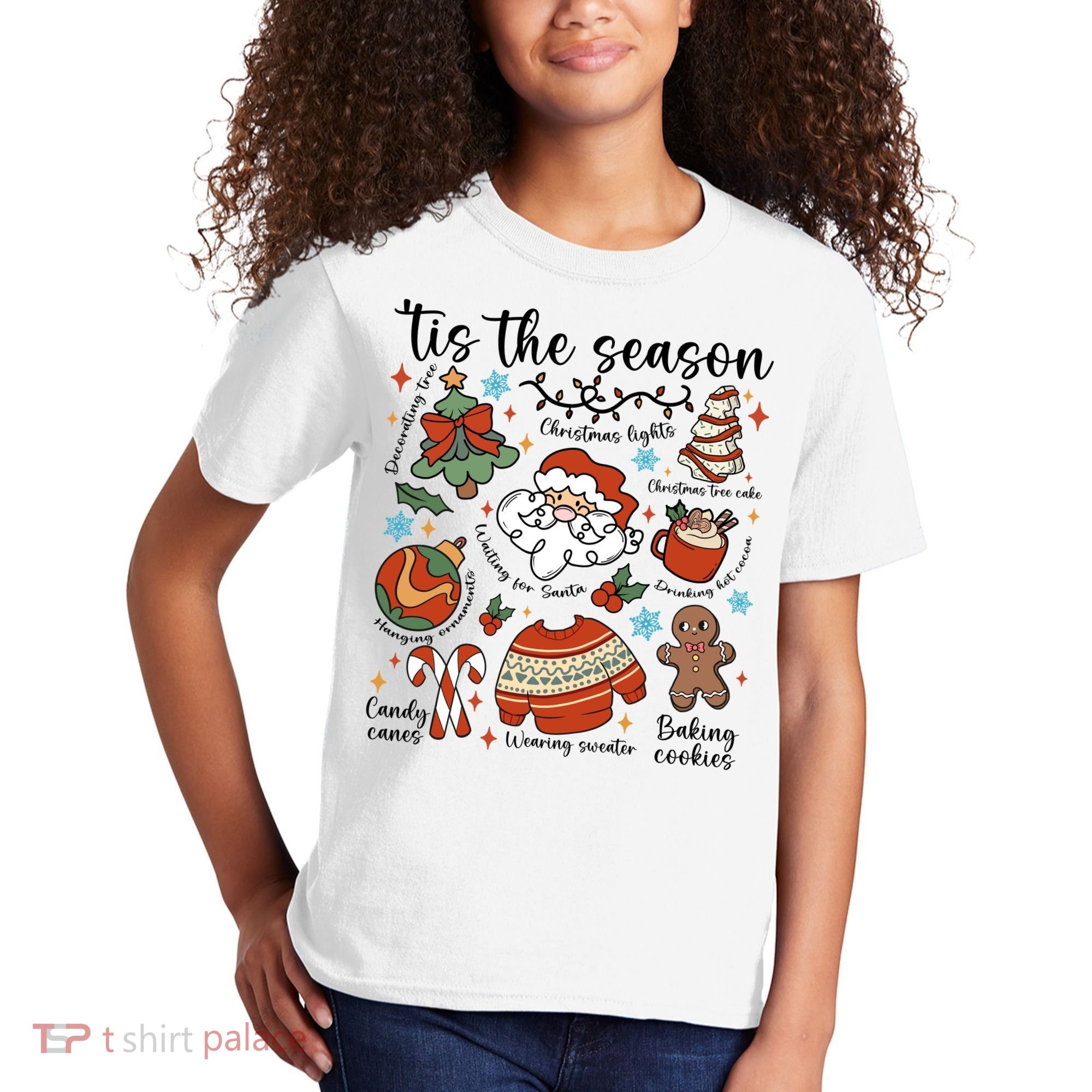Retro Ugly Christmas Doodles Funny Kids T-Shirt