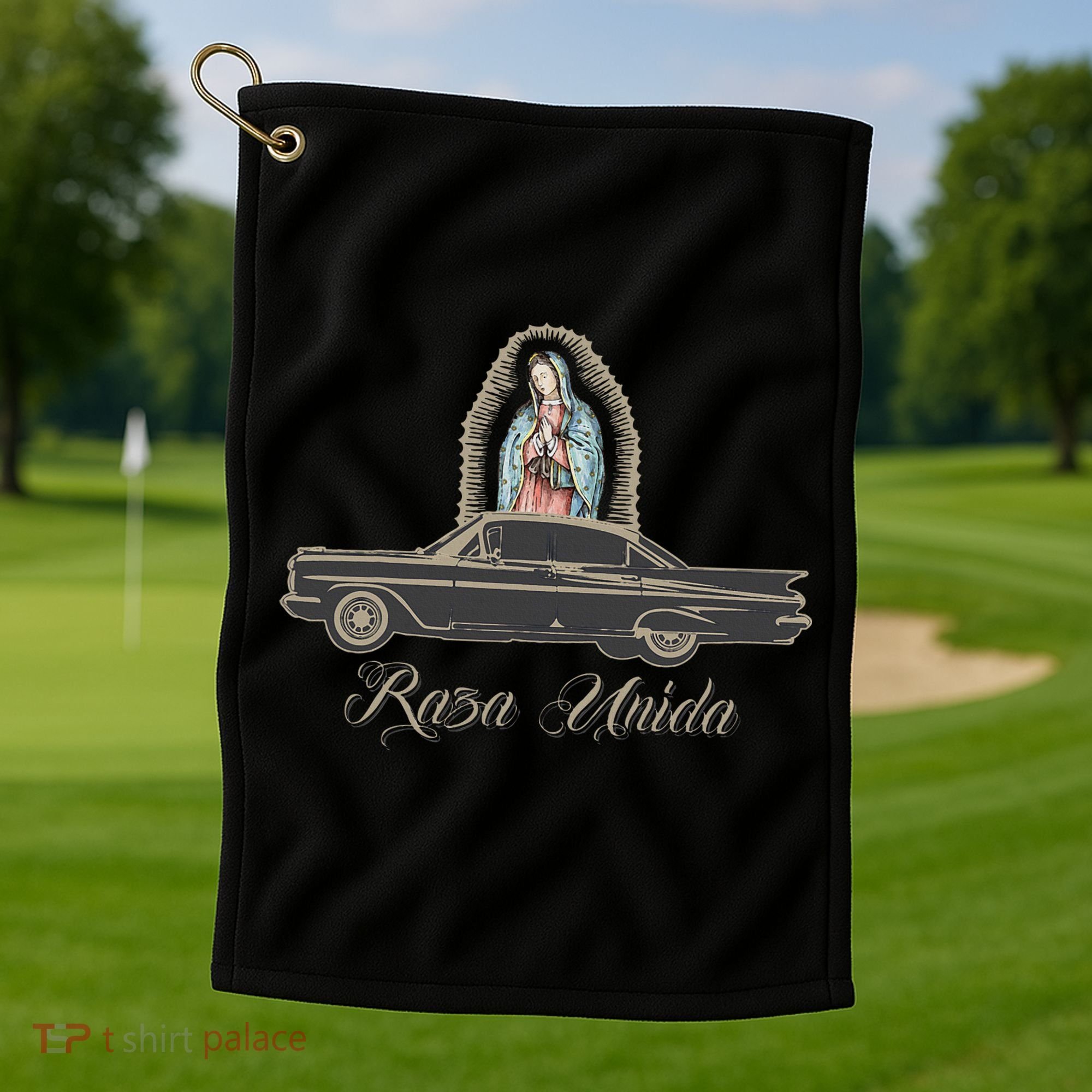 Raza Unida Chicano Low Rider Mexican Hombre Golf Towel
