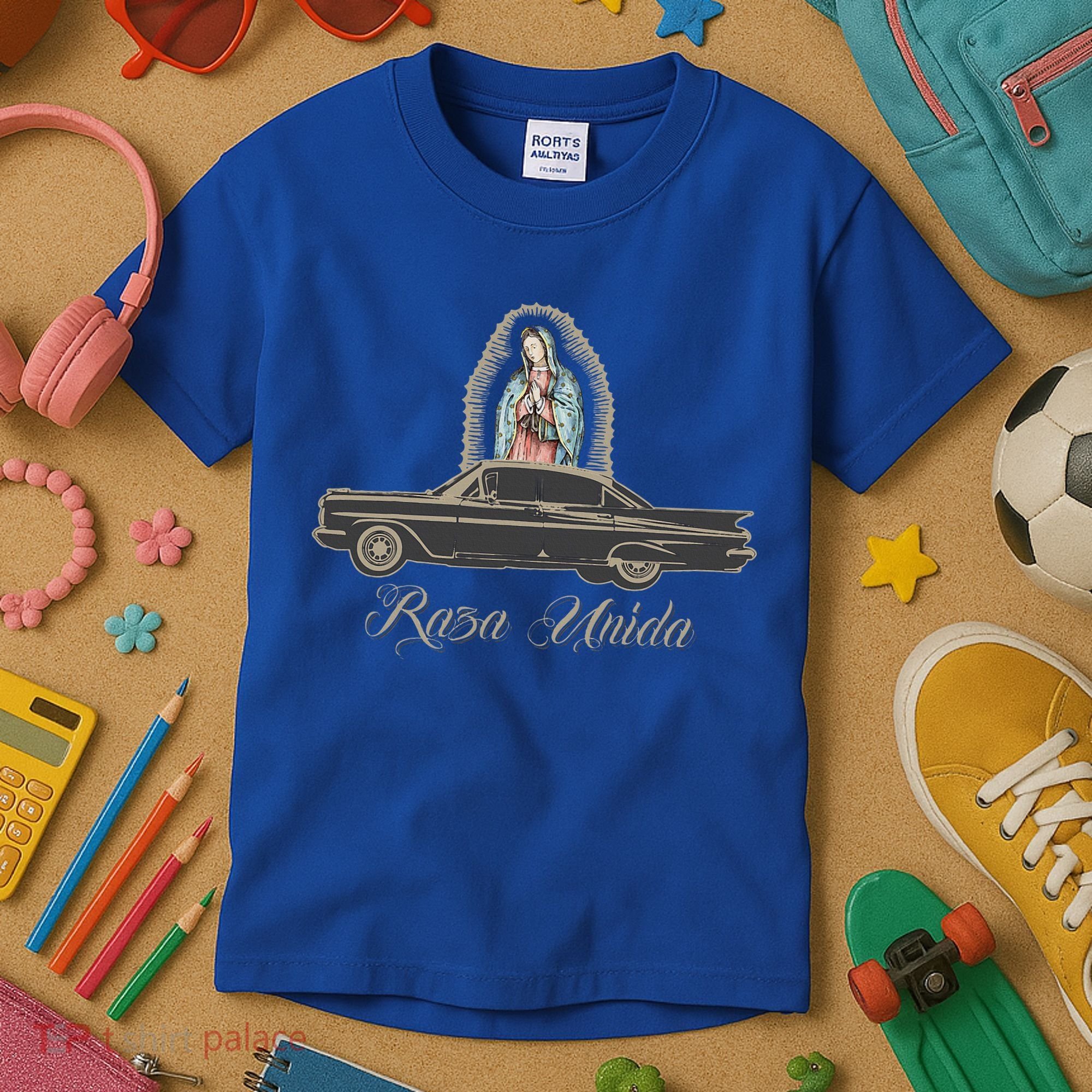 Raza Unida Chicano Low Rider Mexican Hombre Kids T-Shirt