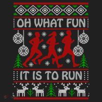 Running Ugly Christmas Oh What Fun It Is To Run Funny Ugly Gift Beanie thumb 2