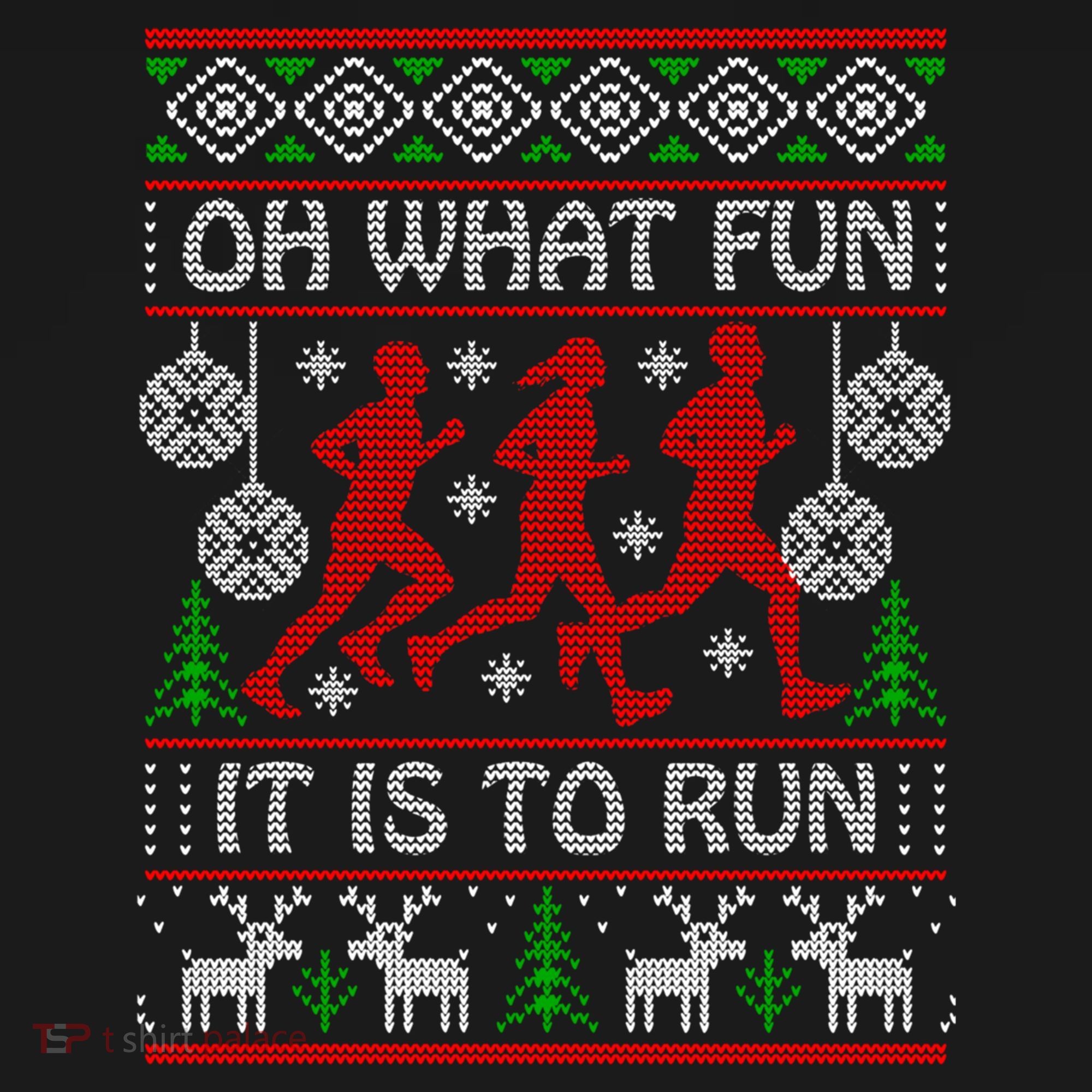 Running Ugly Christmas Oh What Fun It Is To Run Funny Ugly Gift Women's Hoodie